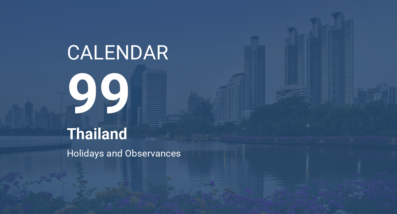 Year 99 Calendar Thailand